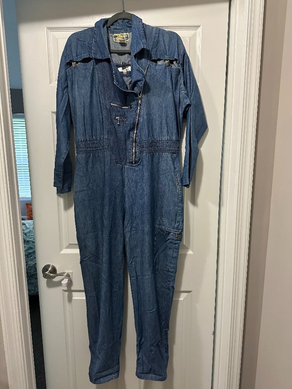 1980s Vintage Denim Utility Jumpsuit